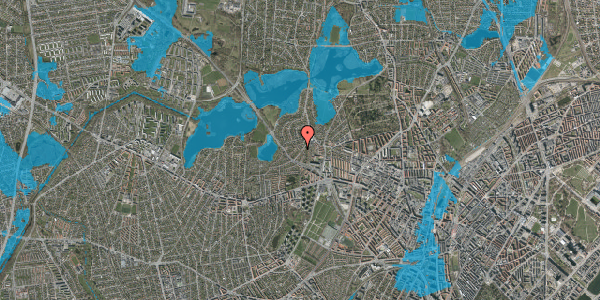 Oversvømmelsesrisiko fra vandløb på Dyblandsvangen 23, 1. , 2700 Brønshøj