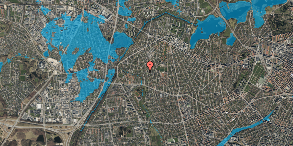 Oversvømmelsesrisiko fra vandløb på Dyssevænget 27A, 2700 Brønshøj