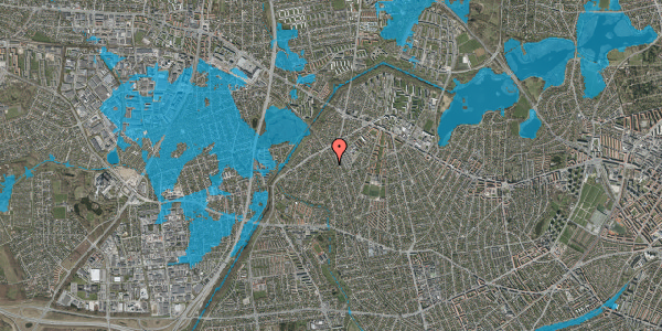 Oversvømmelsesrisiko fra vandløb på Dyssevænget 72A, 2700 Brønshøj