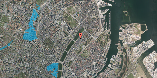 Oversvømmelsesrisiko fra vandløb på Eckersbergsgade 44, 2100 København Ø