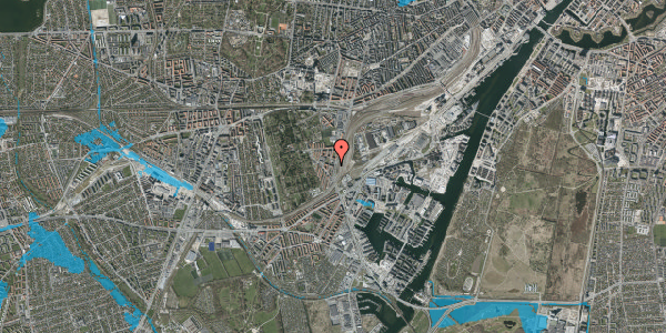 Oversvømmelsesrisiko fra vandløb på Edvard Storms Vej 1, 1. tv, 2450 København SV
