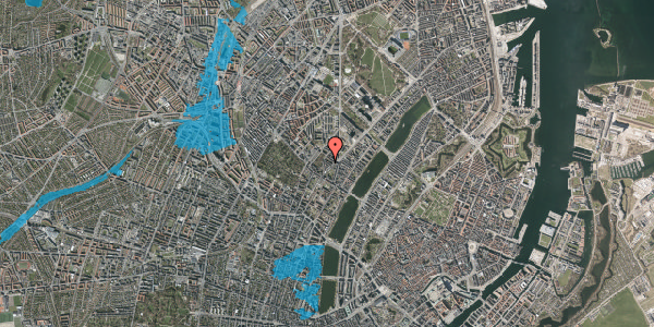 Oversvømmelsesrisiko fra vandløb på Egegade 7, 2. th, 2200 København N