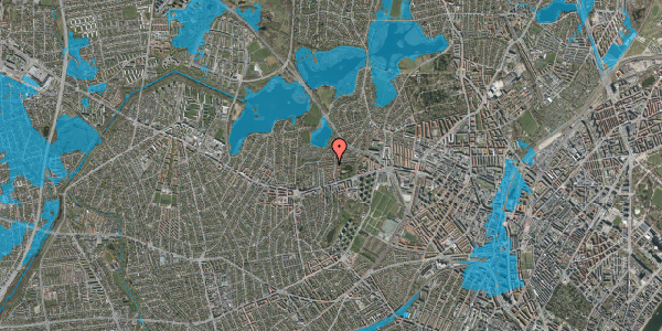 Oversvømmelsesrisiko fra vandløb på Egevangen 20, 2700 Brønshøj