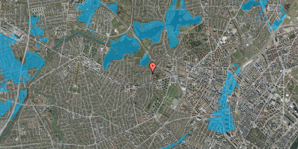 Oversvømmelsesrisiko fra vandløb på Egevangen 22, 2700 Brønshøj
