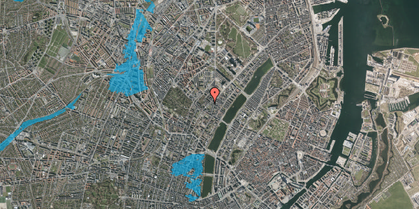 Oversvømmelsesrisiko fra vandløb på Elmegade 20, 1. mf, 2200 København N