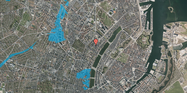 Oversvømmelsesrisiko fra vandløb på Elmegade 22, 2. tv, 2200 København N