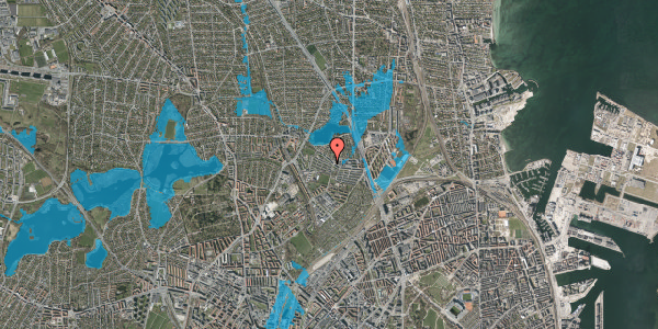 Oversvømmelsesrisiko fra vandløb på Emdrup Banke 23, 2100 København Ø