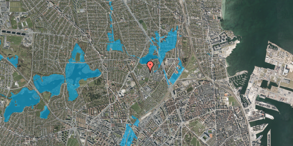 Oversvømmelsesrisiko fra vandløb på Emdrup Banke 45, 2100 København Ø