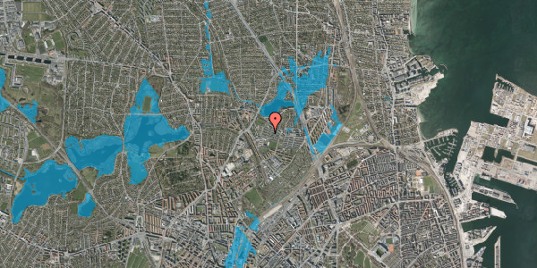 Oversvømmelsesrisiko fra vandløb på Emdrup Banke 92, 2100 København Ø