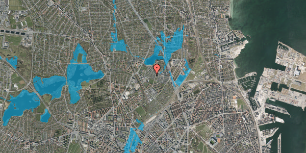 Oversvømmelsesrisiko fra vandløb på Emdrup Banke 103, 2100 København Ø