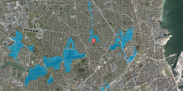 Oversvømmelsesrisiko fra vandløb på Emdrupgårdsvej 8, 2400 København NV