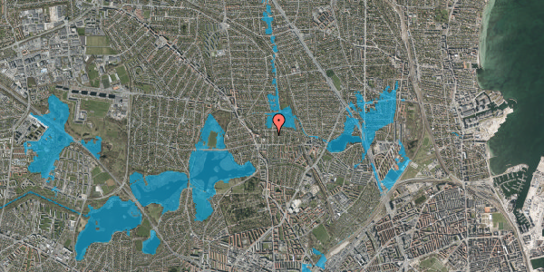 Oversvømmelsesrisiko fra vandløb på Emdrupgårdsvej 13, 2400 København NV