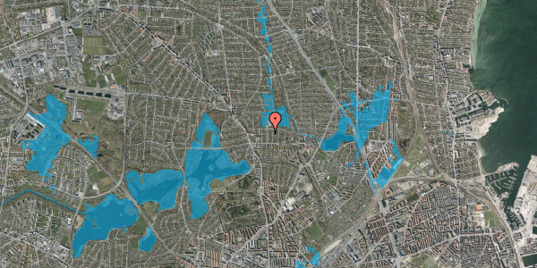 Oversvømmelsesrisiko fra vandløb på Emdrupgårdsvej 16, 2400 København NV