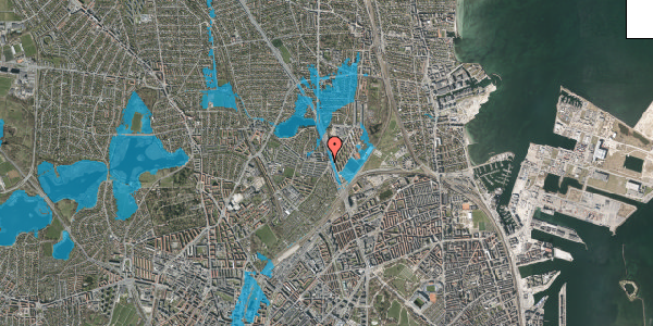 Oversvømmelsesrisiko fra vandløb på Emdrupvej 1, 1. th, 2100 København Ø