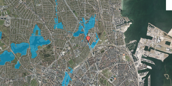 Oversvømmelsesrisiko fra vandløb på Emdrupvej 9, st. th, 2100 København Ø