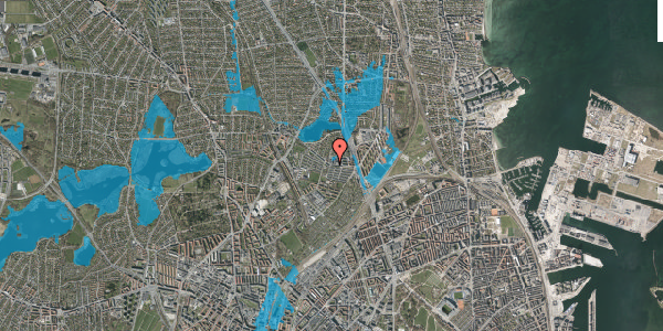 Oversvømmelsesrisiko fra vandløb på Emdrupvej 41, st. th, 2100 København Ø