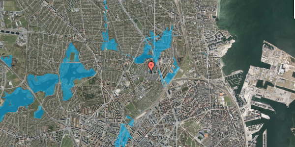 Oversvømmelsesrisiko fra vandløb på Emdrupvej 45, st. tv, 2100 København Ø
