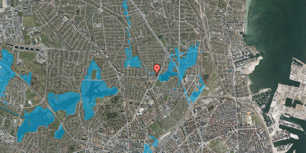 Oversvømmelsesrisiko fra vandløb på Emdrupvej 66, 1. tv, 2400 København NV
