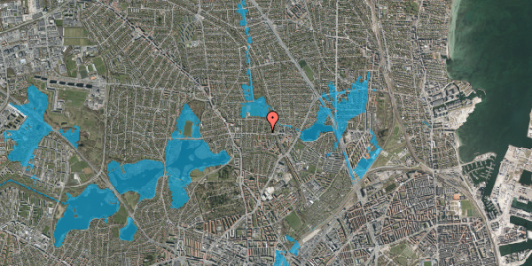 Oversvømmelsesrisiko fra vandløb på Emdrupvej 104, 1. , 2400 København NV