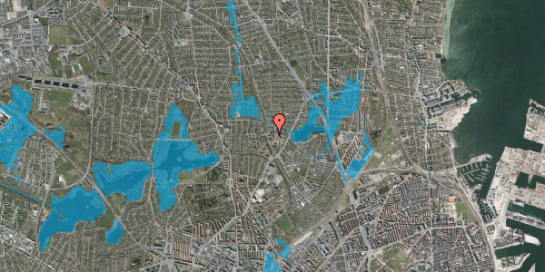 Oversvømmelsesrisiko fra vandløb på Emdrupvej 111, 1. 5, 2400 København NV