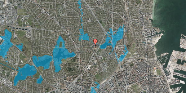Oversvømmelsesrisiko fra vandløb på Emdrupvej 113, 3. 4, 2400 København NV