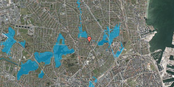 Oversvømmelsesrisiko fra vandløb på Emdrupvej 125, st. th, 2400 København NV