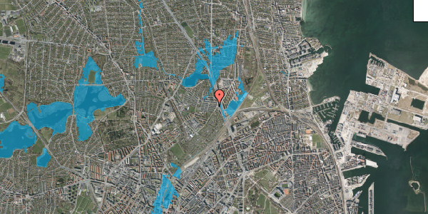 Oversvømmelsesrisiko fra vandløb på Emdrup Vænge 87, 2100 København Ø