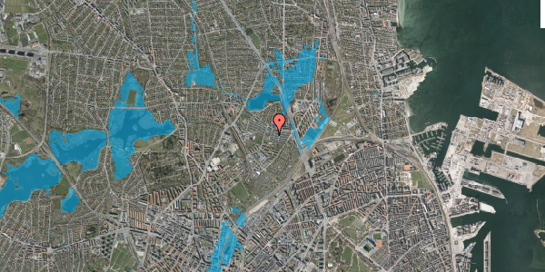 Oversvømmelsesrisiko fra vandløb på Emdrup Vænge 116, 2100 København Ø