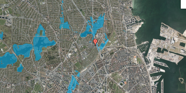 Oversvømmelsesrisiko fra vandløb på Emdrup Vænge 123, 2100 København Ø