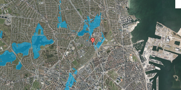 Oversvømmelsesrisiko fra vandløb på Emdrup Vænge 131, 2100 København Ø