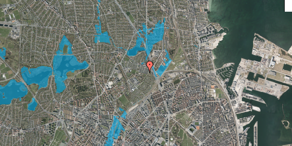 Oversvømmelsesrisiko fra vandløb på Emdrup Vænge 201, 2100 København Ø