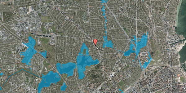 Oversvømmelsesrisiko fra vandløb på Engblommevej 2B, 2400 København NV