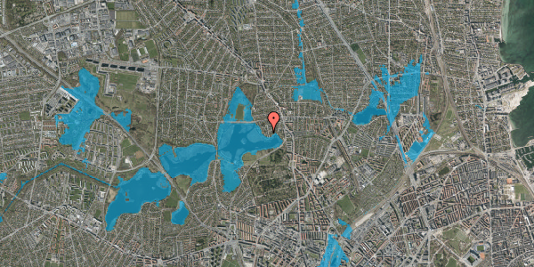 Oversvømmelsesrisiko fra vandløb på Engblommevej 34, 2400 København NV