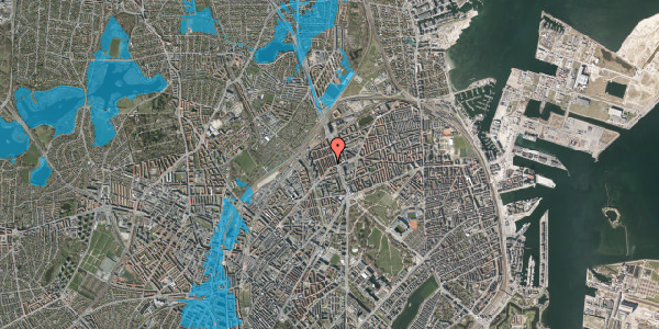 Oversvømmelsesrisiko fra vandløb på Engelstedsgade 10, 2. , 2100 København Ø