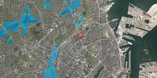 Oversvømmelsesrisiko fra vandløb på Engelstedsgade 14, 2100 København Ø