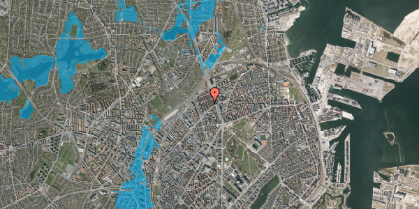 Oversvømmelsesrisiko fra vandløb på Engelstedsgade 15, st. , 2100 København Ø