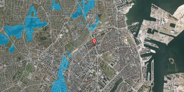 Oversvømmelsesrisiko fra vandløb på Engelstedsgade 19, 2100 København Ø