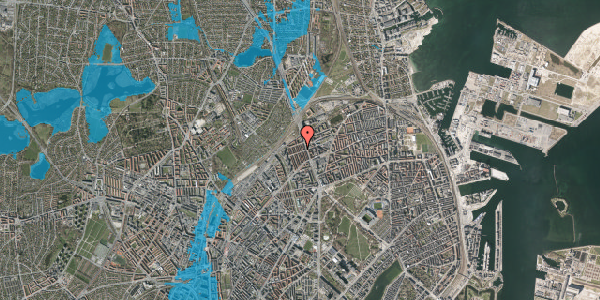 Oversvømmelsesrisiko fra vandløb på Engelstedsgade 42, kl. 2, 2100 København Ø
