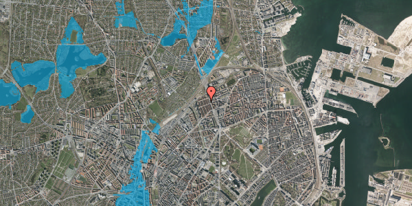 Oversvømmelsesrisiko fra vandløb på Engelstedsgade 44, st. , 2100 København Ø