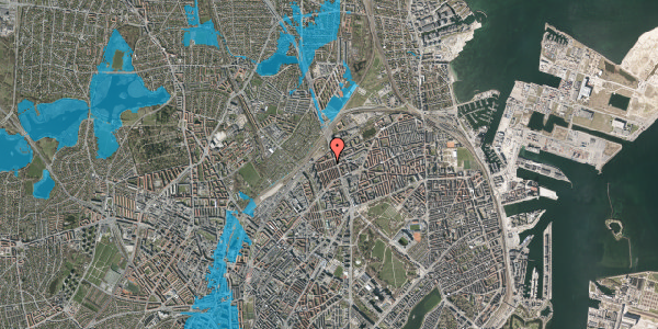 Oversvømmelsesrisiko fra vandløb på Engelstedsgade 50, 2100 København Ø