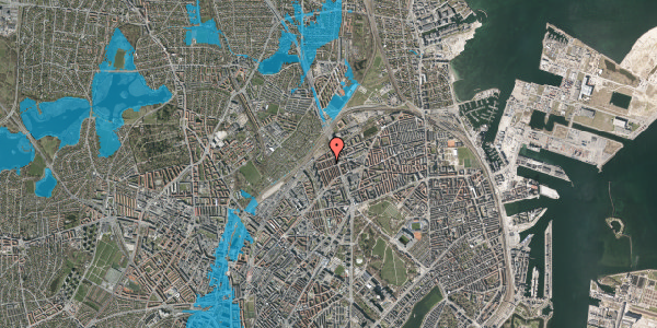 Oversvømmelsesrisiko fra vandløb på Engelstedsgade 51, 1. , 2100 København Ø