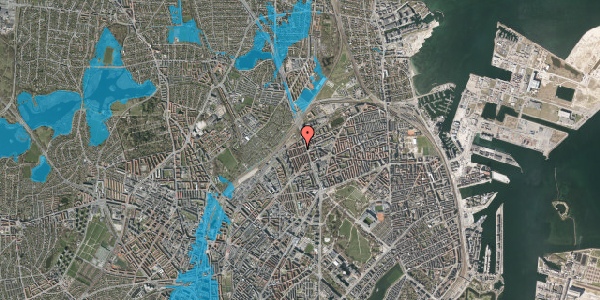 Oversvømmelsesrisiko fra vandløb på Engelstedsgade 54, 2100 København Ø
