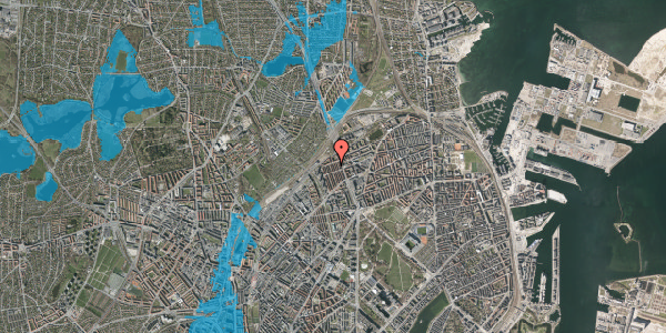 Oversvømmelsesrisiko fra vandløb på Engelstedsgade 55, st. , 2100 København Ø
