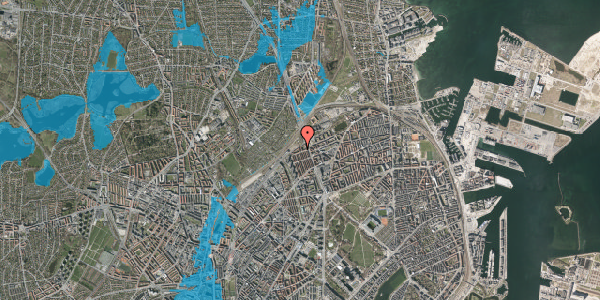Oversvømmelsesrisiko fra vandløb på Engelstedsgade 65, 2. th, 2100 København Ø