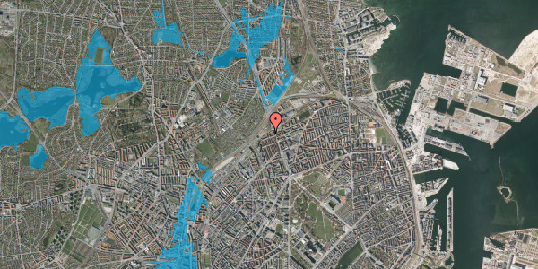 Oversvømmelsesrisiko fra vandløb på Engelstedsgade 66, 1. th, 2100 København Ø