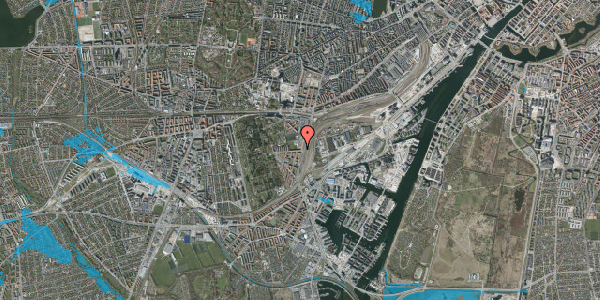 Oversvømmelsesrisiko fra vandløb på Enghavevej 120, 1. tv, 2450 København SV