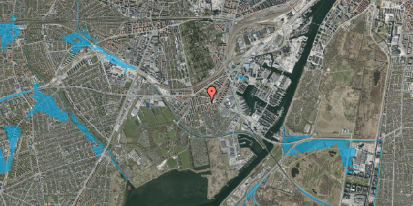 Oversvømmelsesrisiko fra vandløb på Engholmen 12, st. th, 2450 København SV