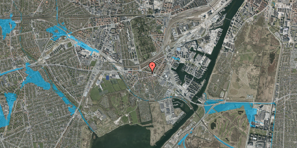Oversvømmelsesrisiko fra vandløb på Engholmen 34, st. tv, 2450 København SV