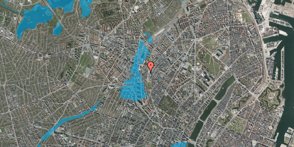 Oversvømmelsesrisiko fra vandløb på Esromgade 1, 1. tv, 2200 København N