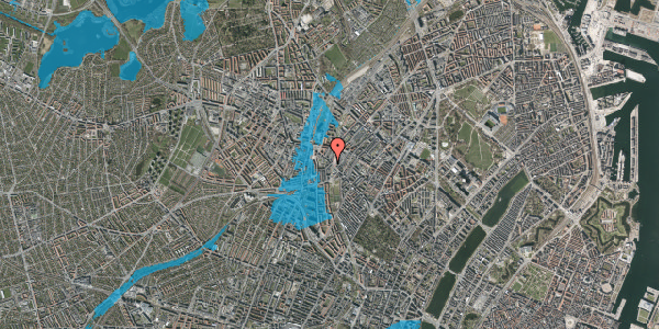 Oversvømmelsesrisiko fra vandløb på Esromgade 2, 1. th, 2200 København N